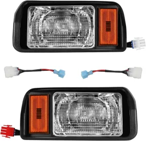 Golf Cart Headlights Kit, Factory Halogen Headlight Kit-Driver and Passenger Side is suitable for Club Car DS 1993-Up Golf Carts, Replaces OEM# 101988002 101988001