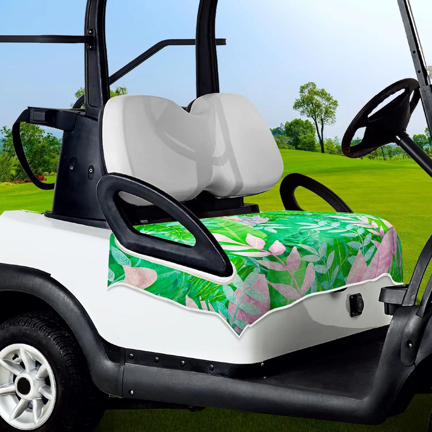 Golf Cart Seat Covers, Unique Golf Cart Seat Towel Blanket for All EZGO, Yamaha, Club Cars, Icon and More Cart Front Seat, 100% Microfiber Keeps Seat Cool and Comfortable, 51'' x 31''