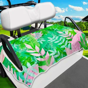 Golf Cart Seat Covers, Unique Golf Cart Seat Towel Blanket for All EZGO, Yamaha, Club Cars, Icon and More Cart Front Seat, 100% Microfiber Keeps Seat Cool and Comfortable, 51'' x 31''