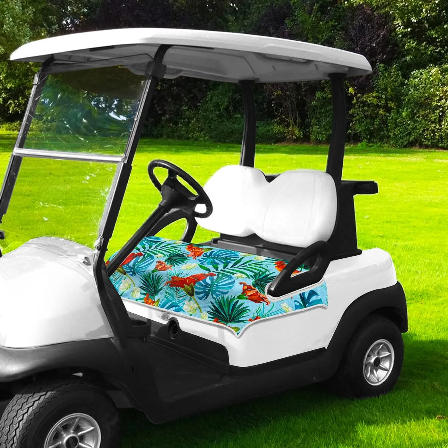 Golf Cart Seat Covers, Unique Golf Cart Seat Towel Blanket for All EZGO, Yamaha, Club Cars, Icon and More Cart Front Seat, 100% Microfiber Keeps Seat Cool and Comfortable, 51'' x 31''