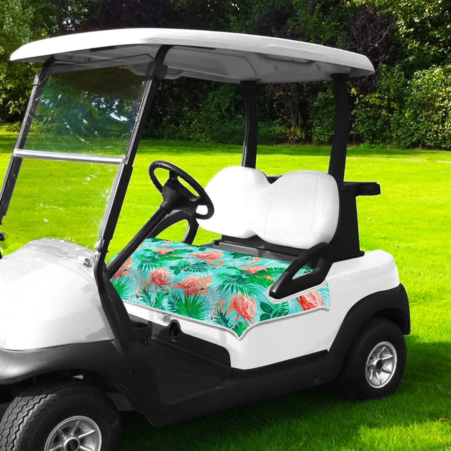 Golf Cart Seat Covers, Unique Golf Cart Seat Towel Blanket for All EZGO, Yamaha, Club Cars, Icon and More Cart Front Seat, 100% Microfiber Keeps Seat Cool and Comfortable, 51'' x 31''