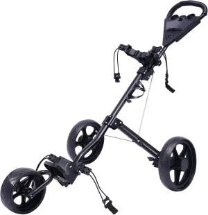Golf Push Pull Cart Foldable Golf Push Cart Portable Golf Cart with 3 Wheels Multi-Function Golf Trolley for Most Sizes Golf Bags