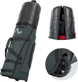 Golf Travel Bag for Airlines with Wheels, PC Hard Case Top Golf Club Travel Bag with 1680D Fabric, Shield Your Clubs with Lightweight Durability