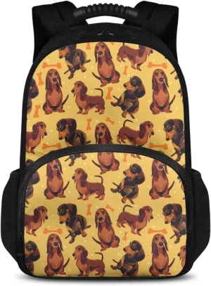 Gomyblomy Dachshund Print Work Backpack for Women Men, 17 Inch Laptop Backpack, Lightweight Lunch Backpack Insulated Cooler Backpack Lunch Box Bag Cooler for Picnic Camping