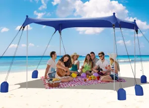 Gorich Beach Tent Sun Shelter with 8 Sandbags, UPF50  Protection & Windproof Pop Up Beach Canopy Tent Sun Shade for Family, Travel & Camping, Easy Setup Canopy Umbrella