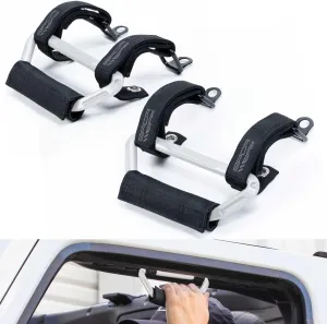 GPCA GP Grip Air Grab Handles Designed for 2024  Jeep Wrangler JL 4xe w/Airbag Compatible - Aero-Grade Aluminum, Patented Foldable Design, Easy Installation