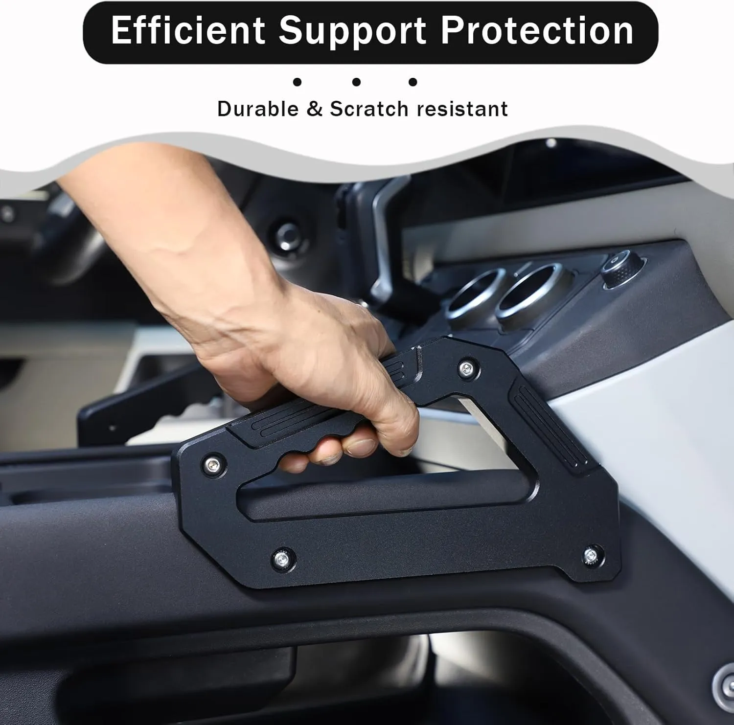 Grab Handles Compatible with Land Rover Defender 90 110 130 2020-2024, Aluminum Alloy Grab Handle Armrest for Center Console Both Side, Car Interior Safety Accessories 1 Pair