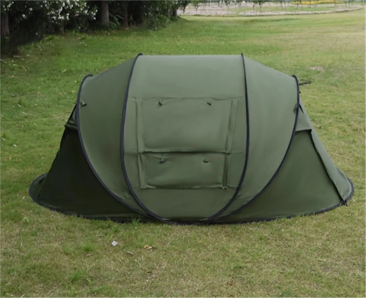 Green Camping Tent Folding Park Camping Equipment Camping Rainproof Thickened Beach Tent