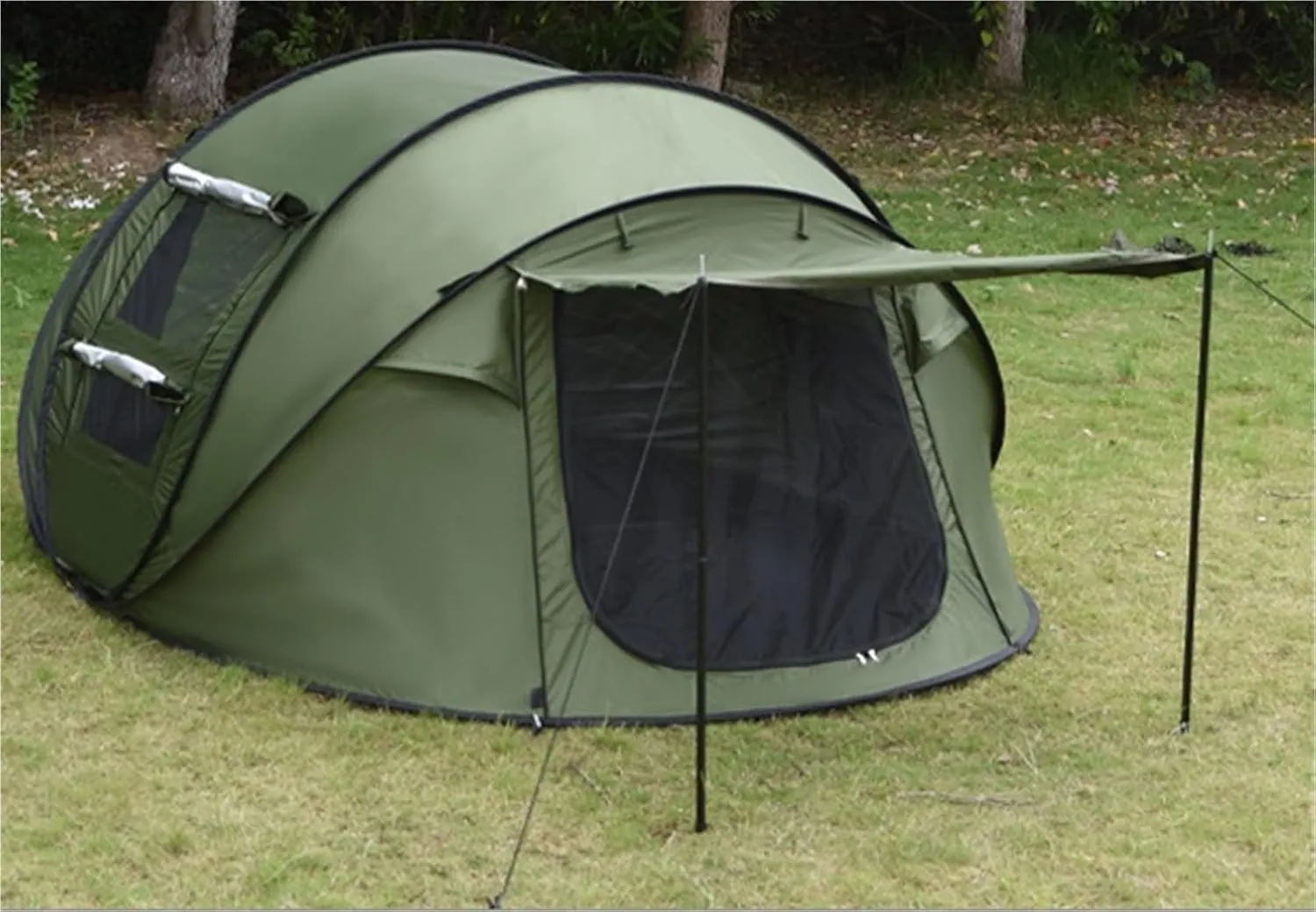 Green Camping Tent Folding Park Camping Equipment Camping Rainproof Thickened Beach Tent