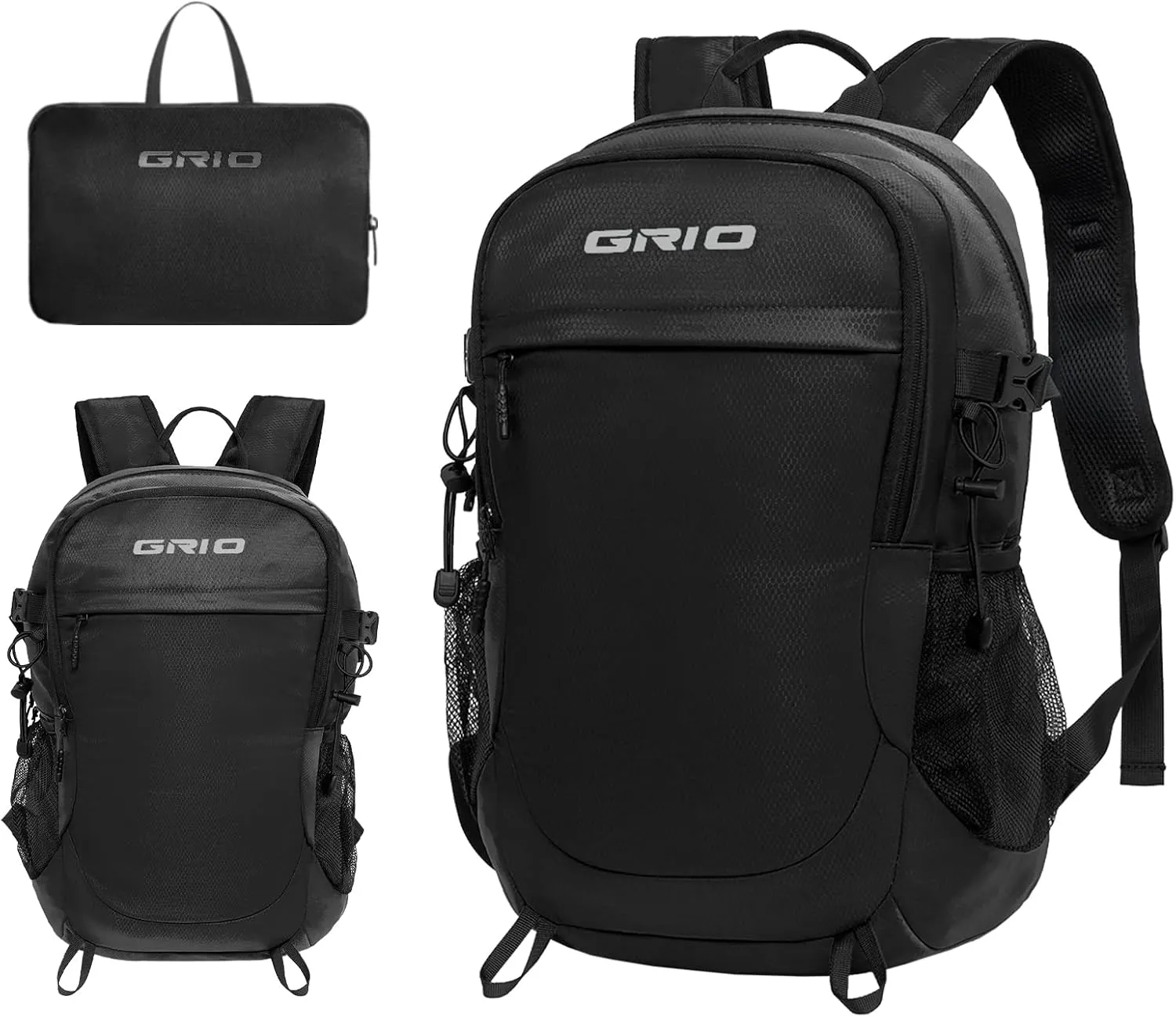 GRIO 40L Lightweight Hiking Backpack for Men & Women - Waterproof Packable Daypack with Breathable Mesh, Trekking Camping Backpack for Outdoor Sports
