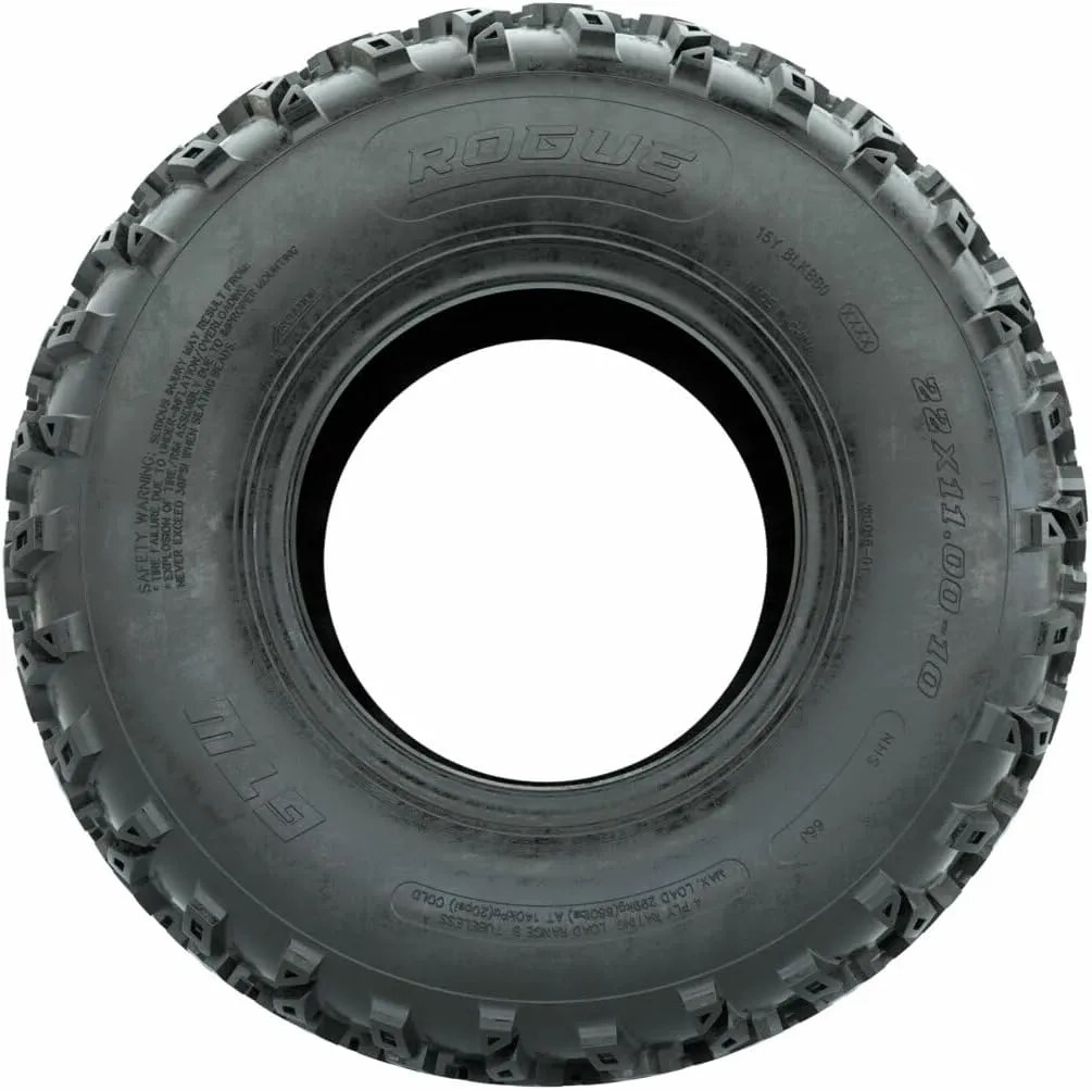 GTW Rogue 22 Inch All Terrain Golf Cart Tire | 22x11-10 | 4-Ply | Lift Kit Required | Directional Tread | Universal Fitment for 10 Inch Wheels