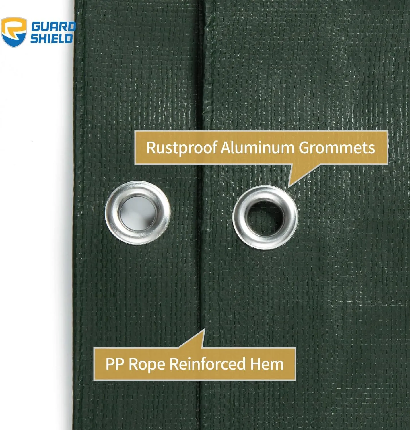 GUARD SHIELD Heavy Duty Matte Green Tarp Waterproof 12x24 Feet Large UV Resistant Tarps Cover Outdoor 11mil