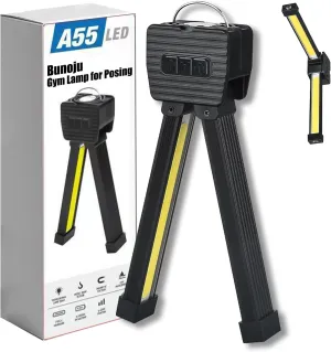 Gym Lamp for Posing, Portable Magnet Posing Lamp for Home Gym Lighting, 7th Gear Dimming, Spotlight or Broad Beam Options, Illuminate Every Pose and Angle, with Power Bank Function (1PCS)