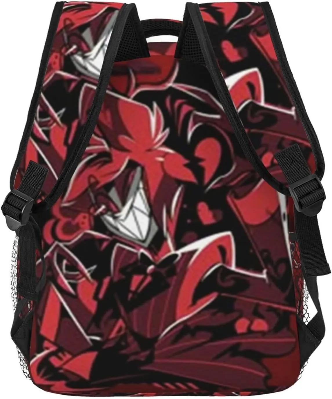 H-azbin Casual Student Backpack With Adjustable Shoulder Straps And Cushioned Back For Comfort Black