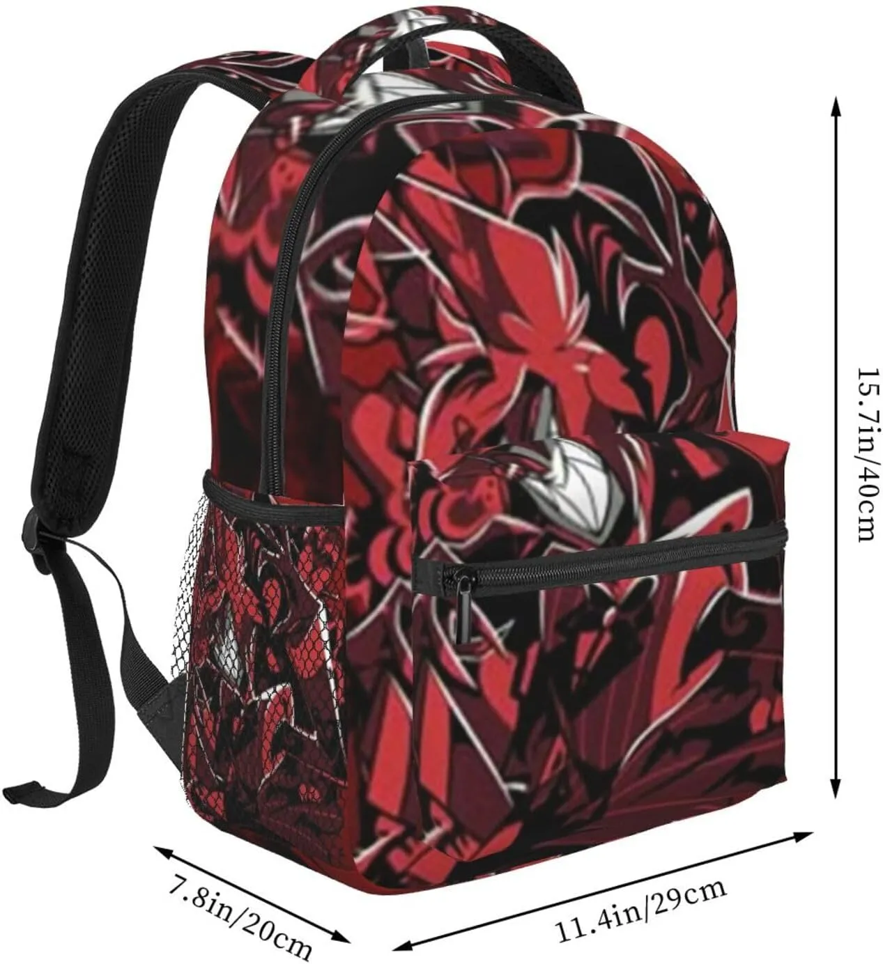 H-azbin Casual Student Backpack With Adjustable Shoulder Straps And Cushioned Back For Comfort Black