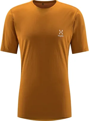 Haglfs Men's Golden Brown/Sunny Yellow Organic Cotton Hemp T-Shirt