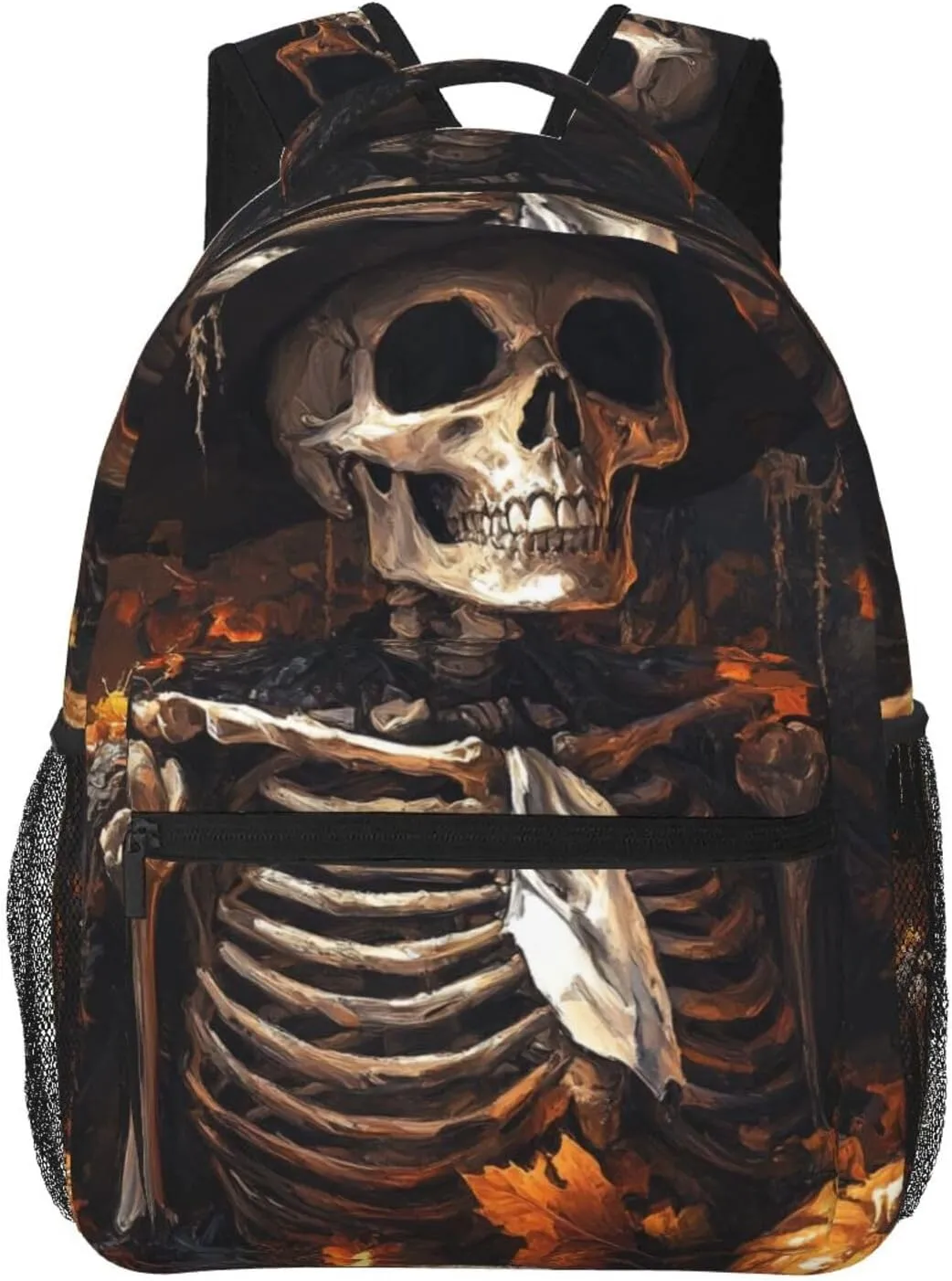Halloween Skull Witch Vintage Backpack For Trekking Backpacking Unisex