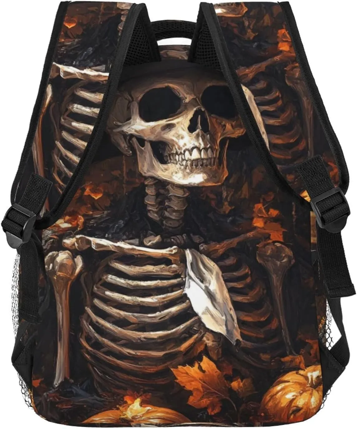 Halloween Skull Witch Vintage Backpack For Trekking Backpacking Unisex