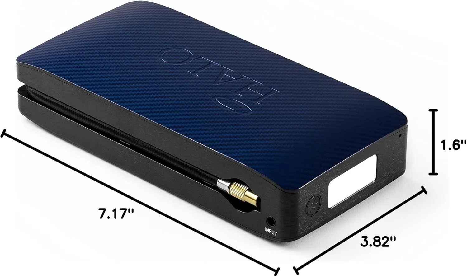 HALO Bolt Air 58830 Portable Car Battery Jump Starter | 100 PSI Air Compressor, 58.8Wh USB Power Bank, Emergency Floodlight & Charger, Jumps Cars SUVs & Trucks, Inflates Tires, TSA Approved — Blue