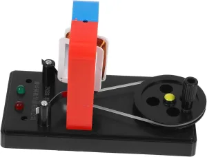 Hand Generator Physical Electricity Apparatus Dc Electric Generator Boys and Experiment Equipment Electromagnetism Experiment Easy to Assemble Portable for Educational Use