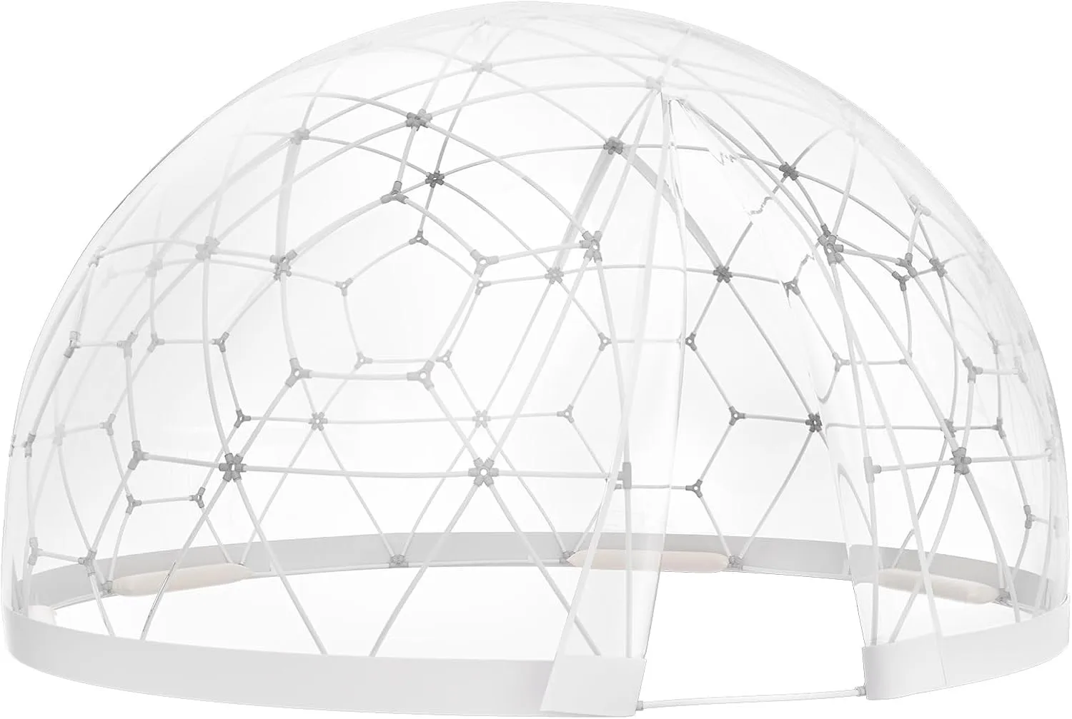 Happybuy Garden Dome Igloo Tent House, 12 FT Dome Tent, Upgraded with PVC Transparent Cover and Window, Waterproof Outdoor Geodesic Camping Shelter for Patio, Backyard, Party and Dining