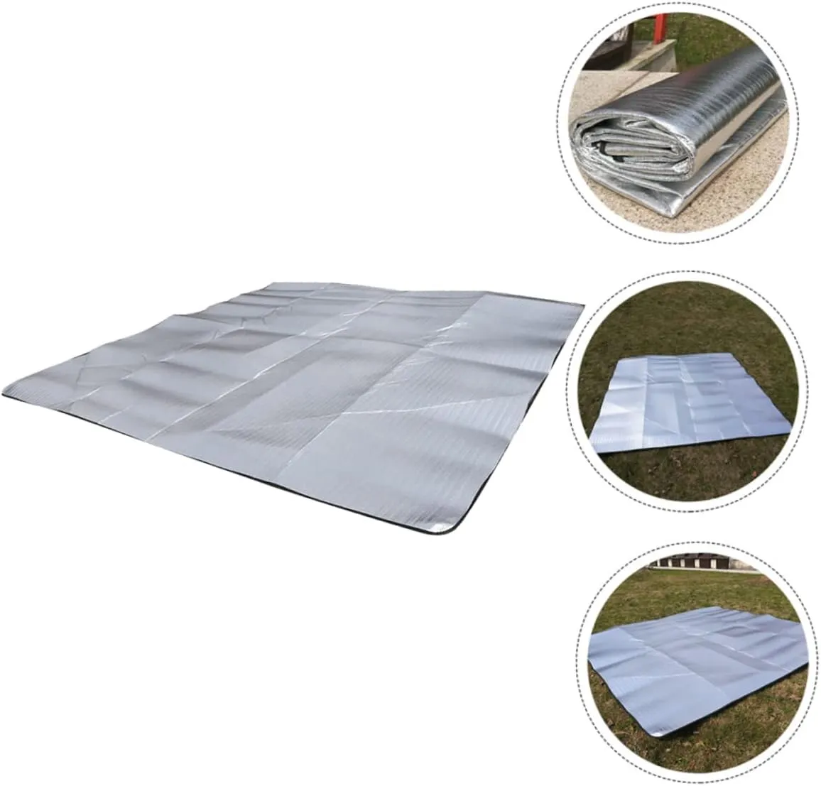 Happyyami 1pc Camping Mat Waterproof Cushion Outdoor Seat Cushion Picnic Outdoor Blanket Waterproof Tent Footprint Camping Cushion Beach Cushion Picnic Mat Keep Warm Set Aluminum Film Eva