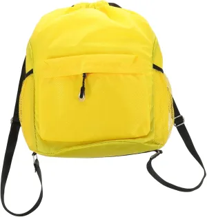 Happyyami Large Capacity Oxford Drawstring Backpack Gym Cinch Bag with Shoe Compartment Stylish Sports Sack for Fitness and Outdoor Activities for Men and Women