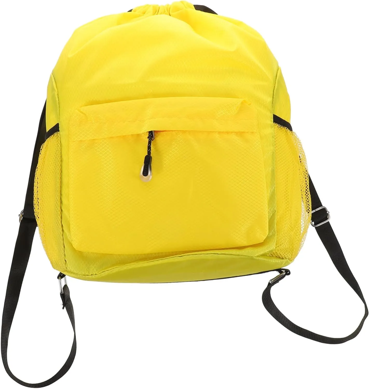 Happyyami Large Capacity Oxford Drawstring Backpack Gym Cinch Bag with Shoe Compartment Stylish Sports Sack for Fitness and Outdoor Activities for Men and Women