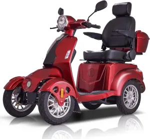 Heavy Duty 4 Wheel Mobility Scooters for Seniors & Adults 500lbs Capacity - Electric Powered Chair - 800W All Terrain Fast Mobility Scooter for Travel w/Long Range Battery Remote Key