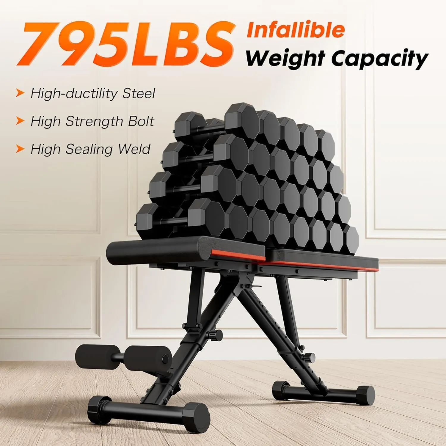Heavy Duty Adjustable and Foldable Utility Weight Bench