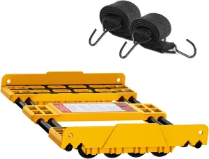 Heavy-Duty Adjustable Dolly Cart with 2 Elastic Strap– Expands Up to 36" Wide, Supports Up to 2000 lbs for Moving Appliances, Furniture & Construction Materials with All-Terrain Durability