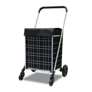 Heavy Duty Shopping Trolley Grocery Cart Foldable Utility Uses Cart With Brake