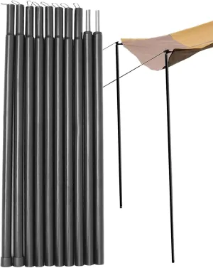 Heavy Duty Tent Pole Replacement - Poles for Canopy, Foldable Support Pole | Foldable Awning Support Poles for Sunshade Sail, Beach Tent, Canopies, Sunshade Hammock, Sunshade Tarpaulin, Tent Cover