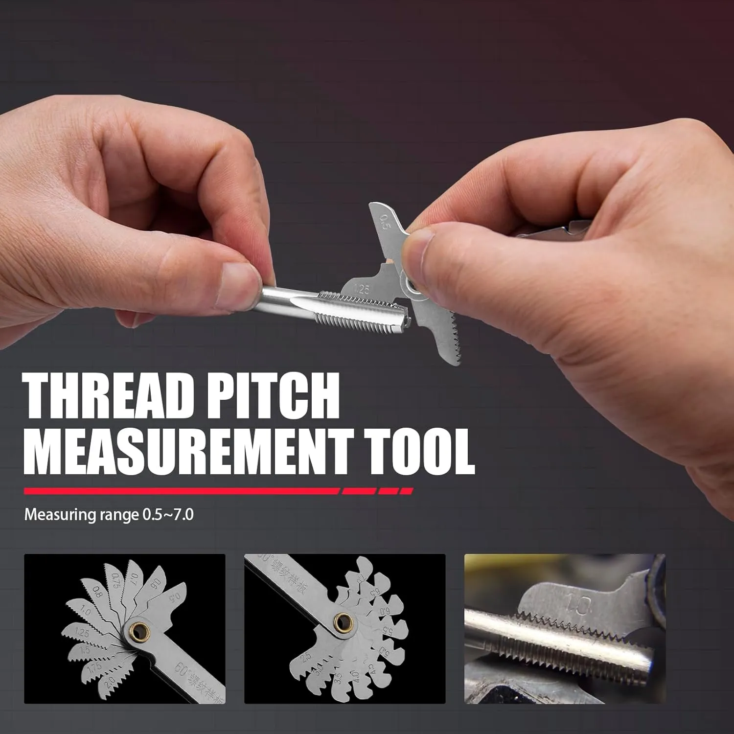 Helicoil Thread Repair Kit 262 Pc Metric & SAE Helicoil Repair Kit Includes M5 M6 M8 M10 M12 1/4" 5/16" 3/8" 7/16" 1/2" Kit with Thread Gauge