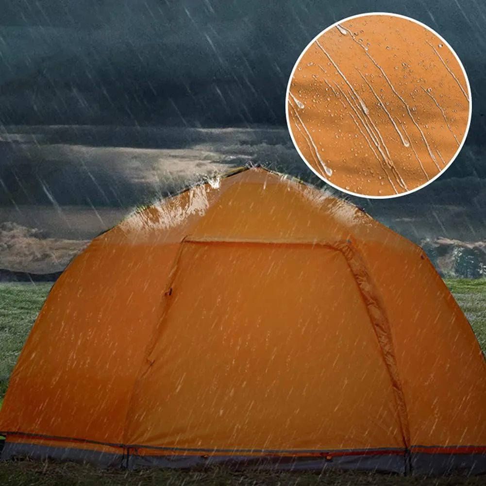 Hexagonal Tent Automatic Opening Pop Up Tent Outdoor Camping Tent Double Layer Portable Lightweight Backpack Tent Sunshade Shelter Beach Tent