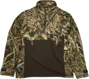 Heybo Outdoors Hunting Fishing Camping Quarter Zip Landing Zone Fowl Weather Technology Poly Fleece Wind Block 1/4 Zip Jacket
