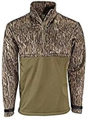 Heybo Outdoors Hunting Fishing Camping Quarter Zip Landing Zone Fowl Weather Technology Poly Fleece Wind Block 1/4 Zip Jacket