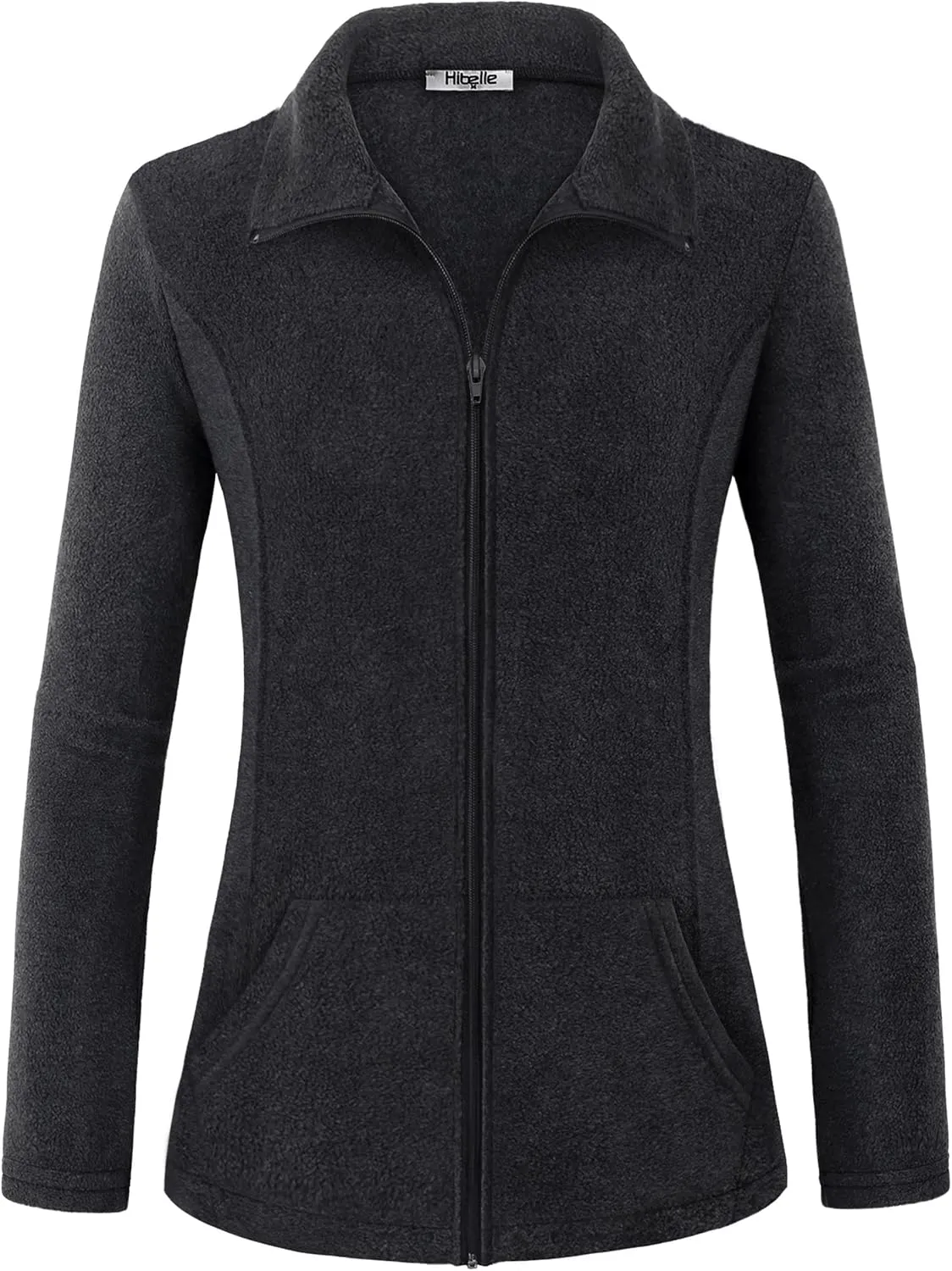 Hibelle Women's Outdoor Full-Zip Thermal Fleece Jacket with Pockets