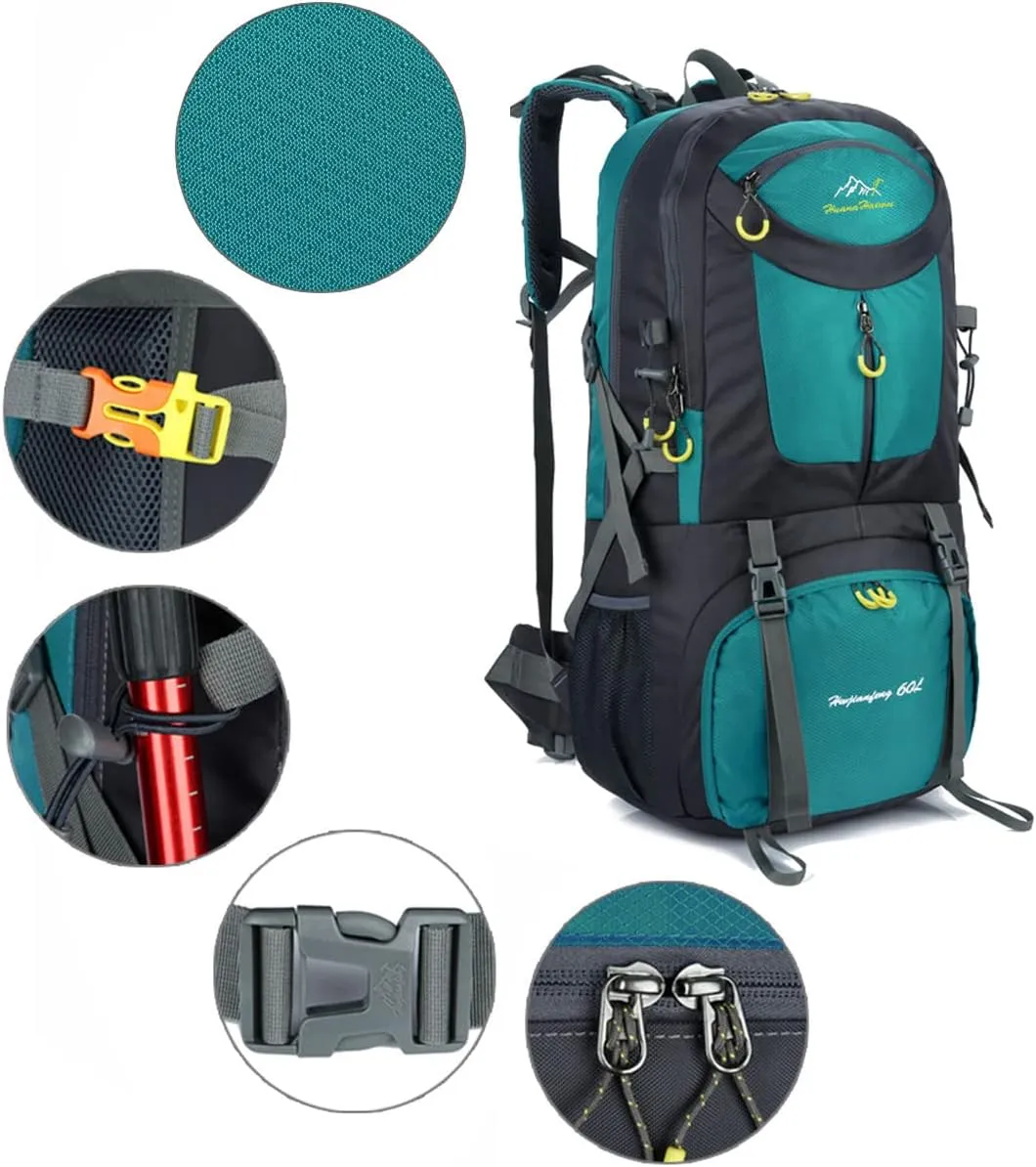 Hiking Backpack 60L Climbing Camping Backpack Large Rucksack for Trekking Travel Outdoor Sport