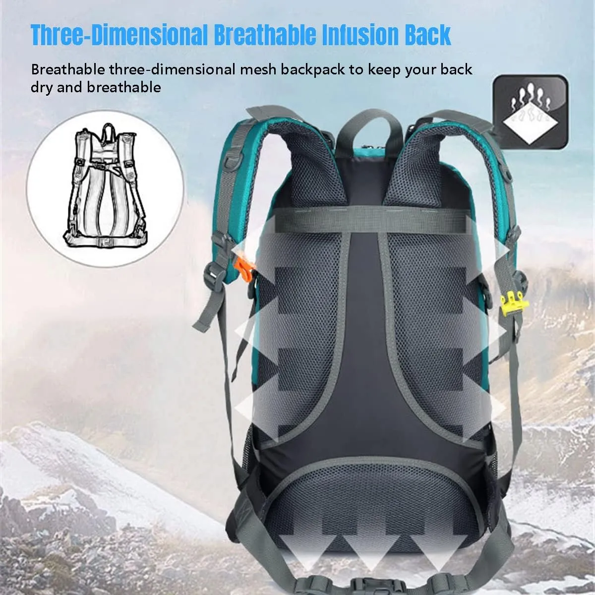 Hiking Backpack 60L Climbing Camping Backpack Large Rucksack for Trekking Travel Outdoor Sport
