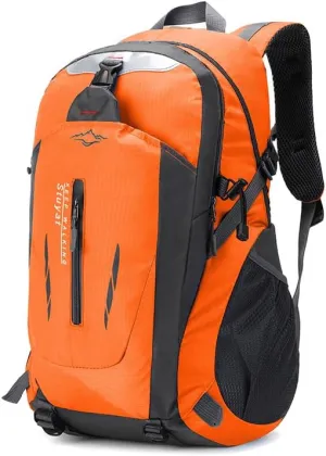 Hiking Backpack, 75L Large Camping Backpack, Shoe Compartment Bag, Waterproof Expandable Backpack, Outdoor Sports Travel Backpack, Military Tactical Backpack,Orange,56L small