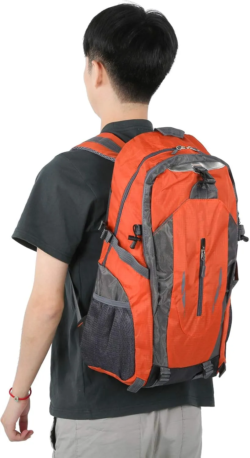 Hiking Backpack,Camping Backpack 40L Hiking Daypack for Outdoor Sports Climbing Camping Hiking (Orange)