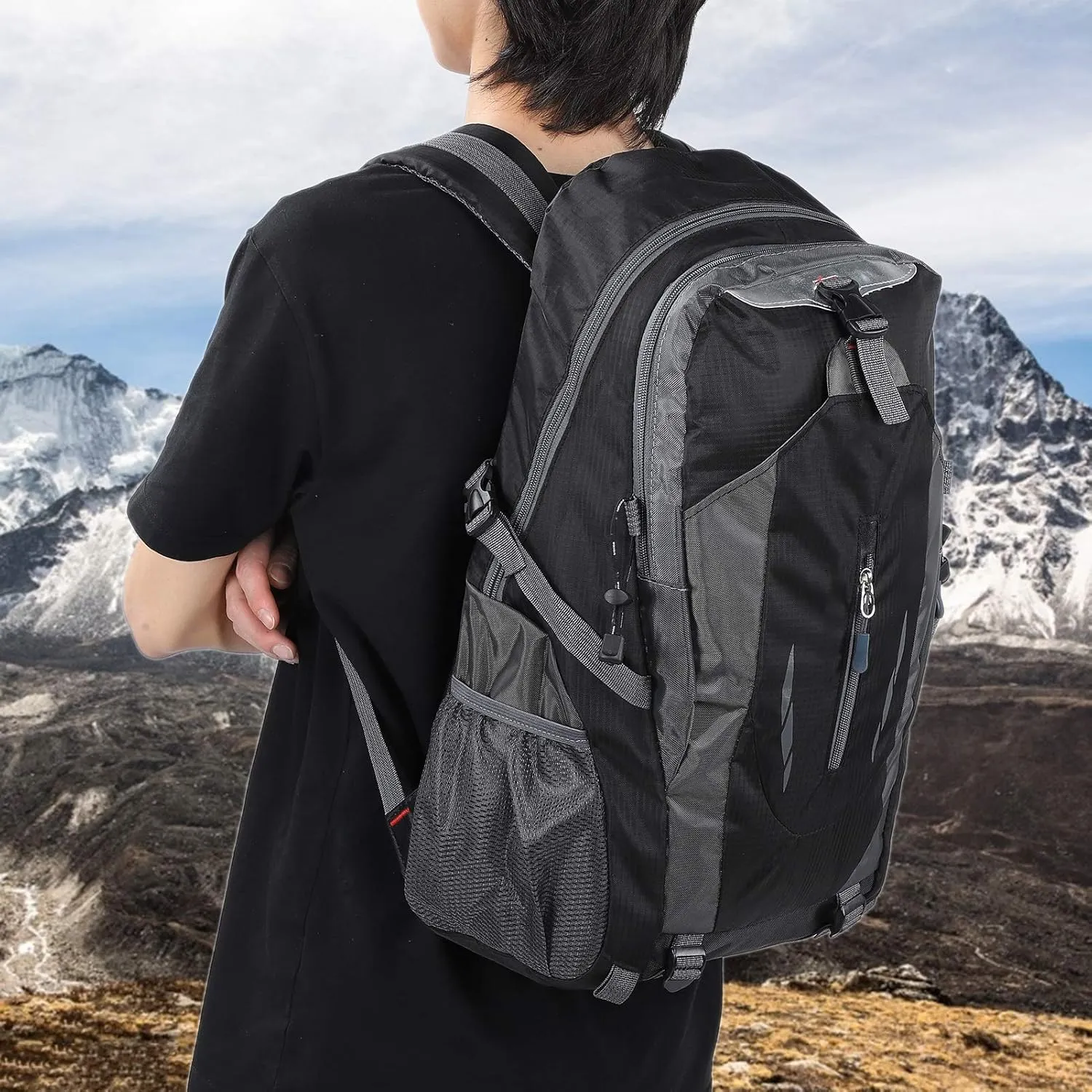 Hiking Backpack,Camping Backpack 40L Waterproof Hiking Daypack for Outdoor Sports Climbing Camping Hiking (Black)