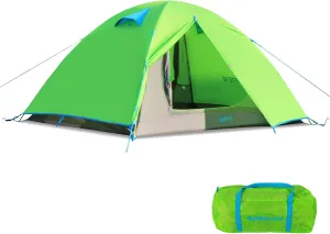 Himalaya 2 Person Camping Tent, Backpacking Tent Waterproof Windproof Lightweight Portable Easy Setup Double Layer Two Door for Outdoor Camping Hiking Mountaineering Travel