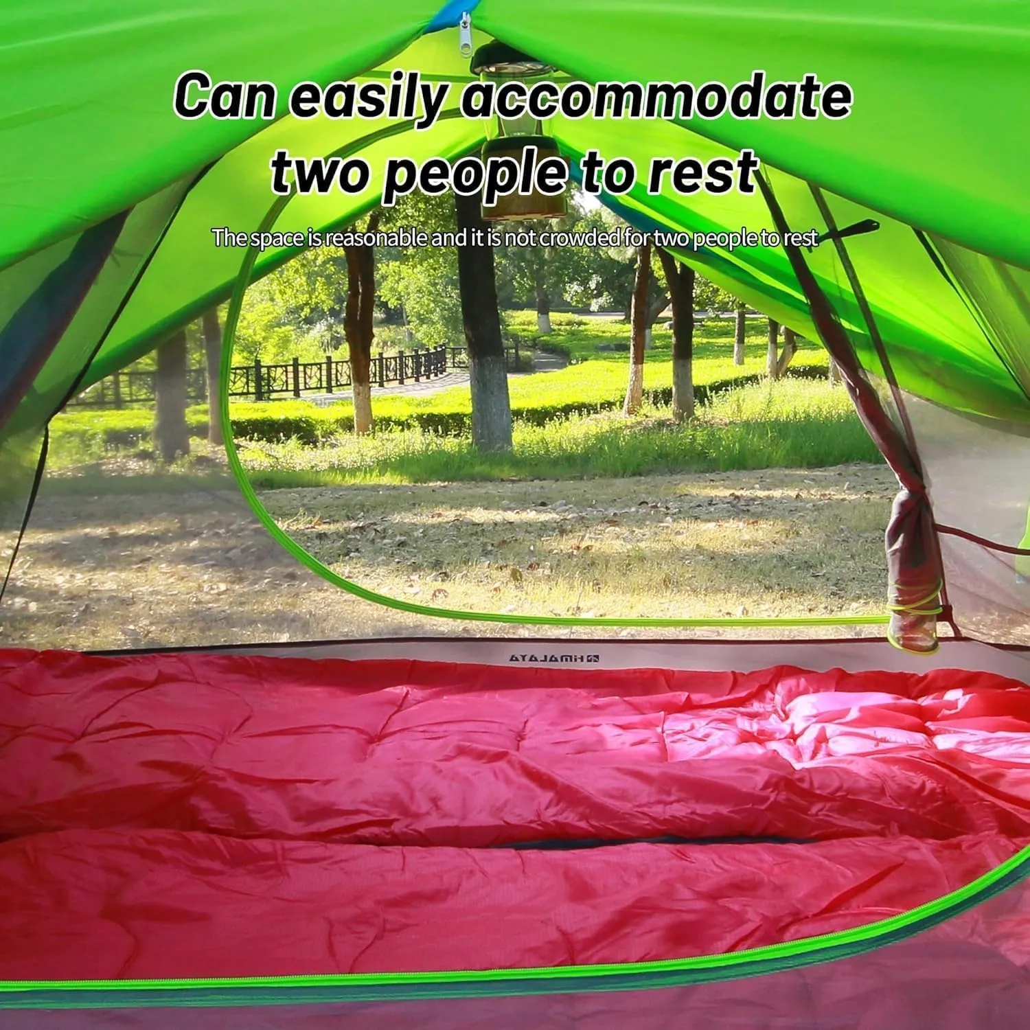 Himalaya 2 Person Camping Tent, Backpacking Tent Waterproof Windproof Lightweight Portable Easy Setup Double Layer Two Door for Outdoor Camping Hiking Mountaineering Travel