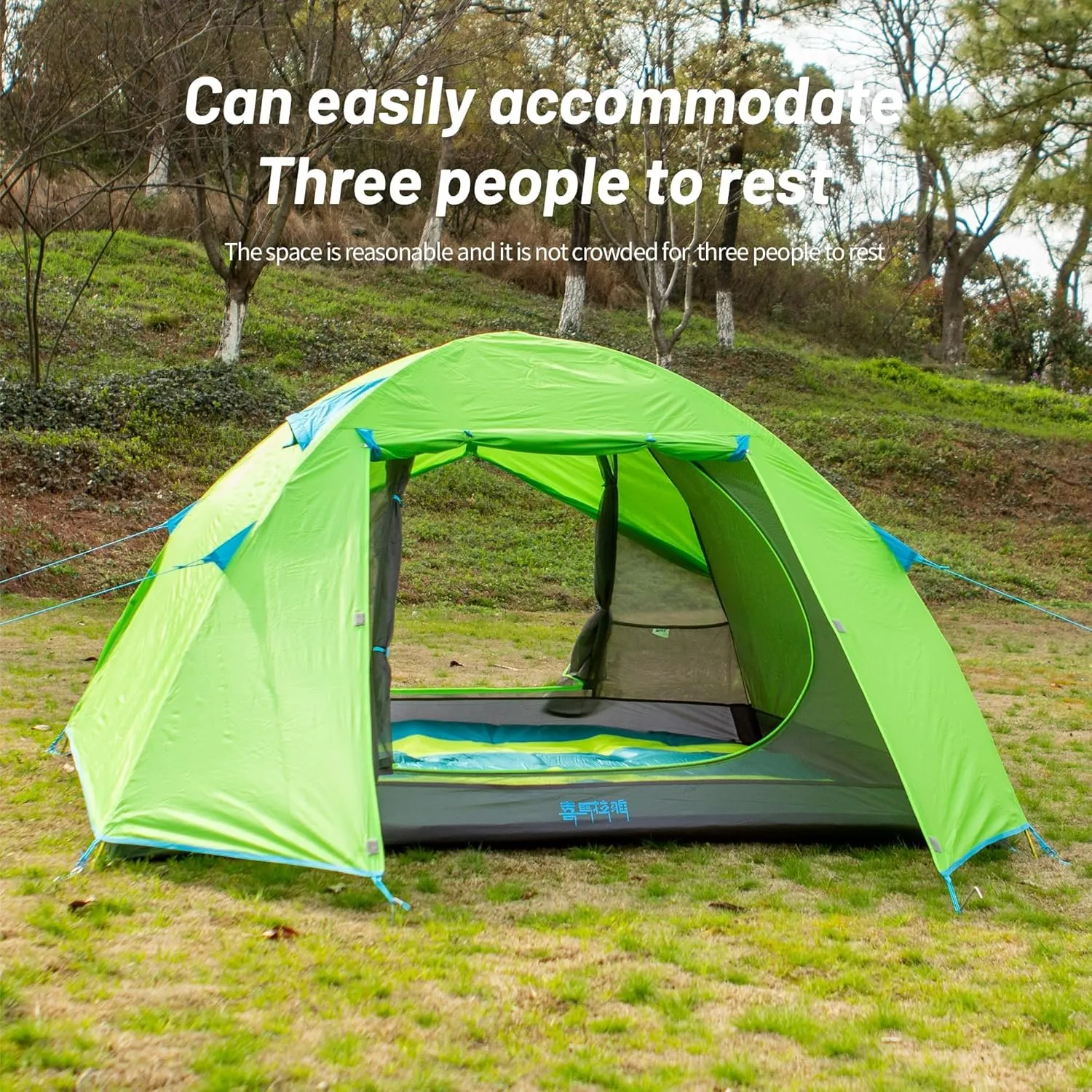 Himalaya 3 Person Camping Tent, Backpacking Tent Waterproof Windproof Lightweight Portable Easy Setup Double Layer for Outdoor Camping Hiking Mountaineering Travel