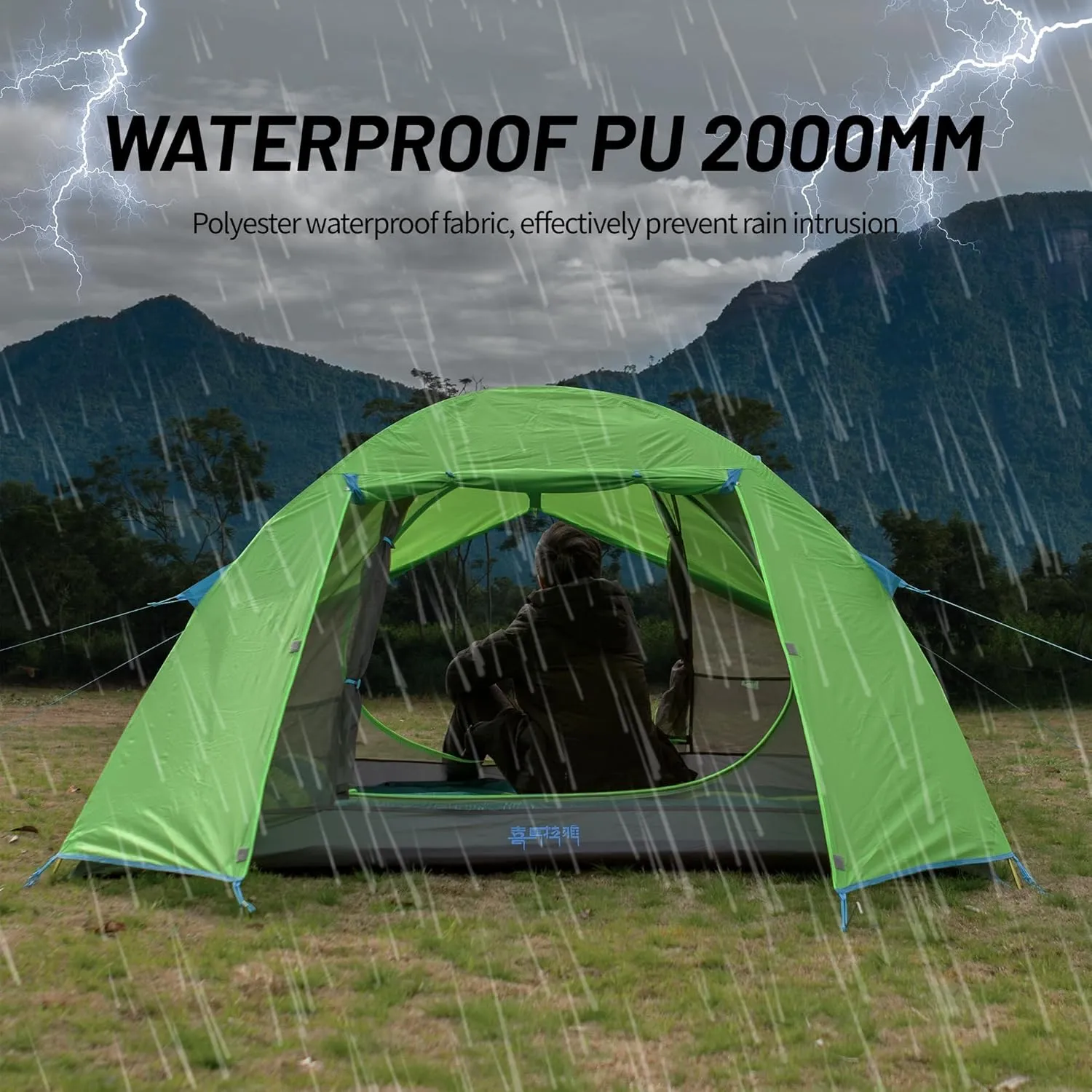 Himalaya 3 Person Camping Tent, Backpacking Tent Waterproof Windproof Lightweight Portable Easy Setup Double Layer for Outdoor Camping Hiking Mountaineering Travel