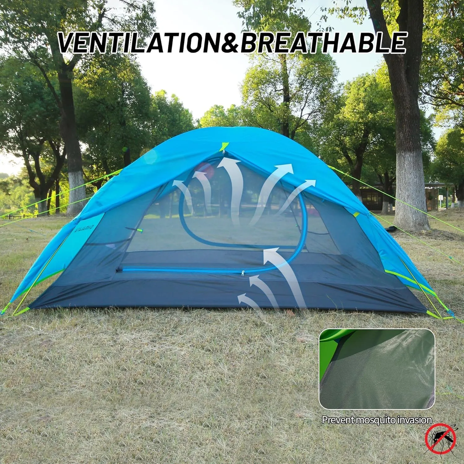 Himalaya 3 Person Camping Tent, Backpacking Tent Waterproof Windproof Lightweight Portable Easy Setup Double Layer for Outdoor Camping Hiking Mountaineering Travel