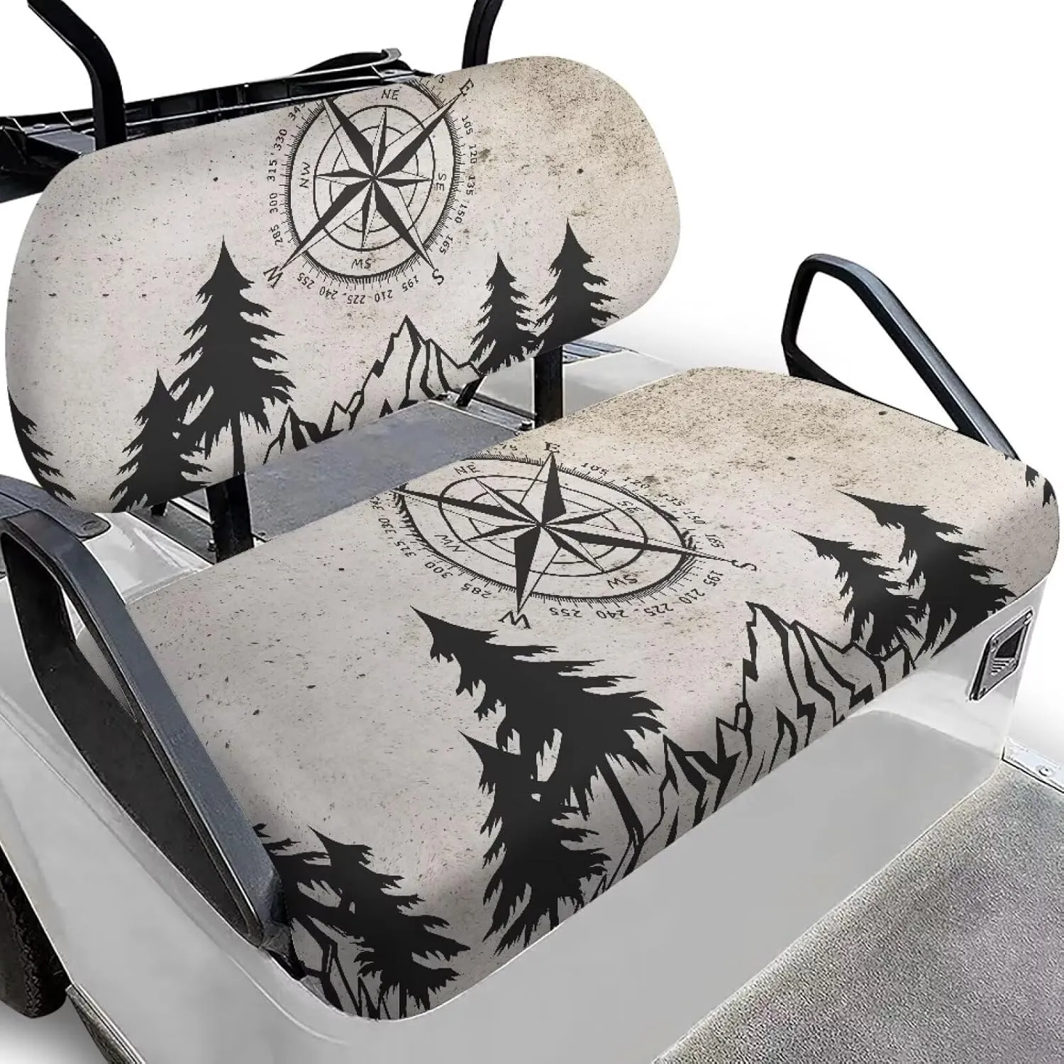 Horeset Golf Cart Front Seat Covers for Hot Weather, No Stapler Needed, Golf Cart Seat Covers Set Fit All Golf Cart Brand