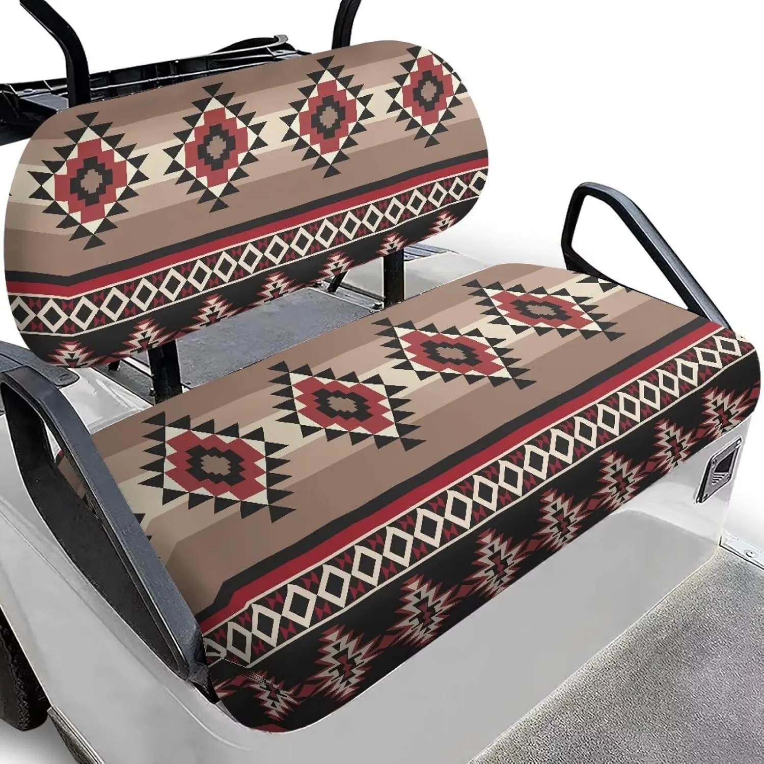 Horeset Golf Cart Front Seat Covers for Hot Weather, No Stapler Needed, Golf Cart Seat Covers Set Fit All Golf Cart Brand